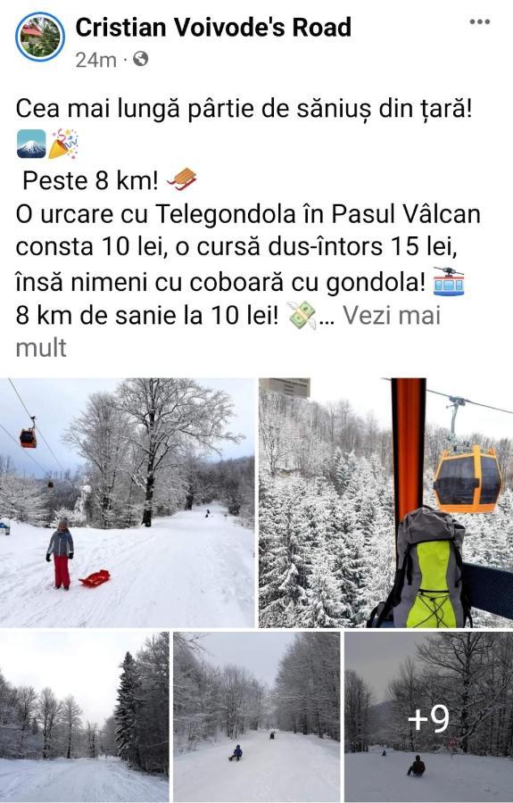 Cabana Drumul Voievodului Vulcan  Eksteriør bilde